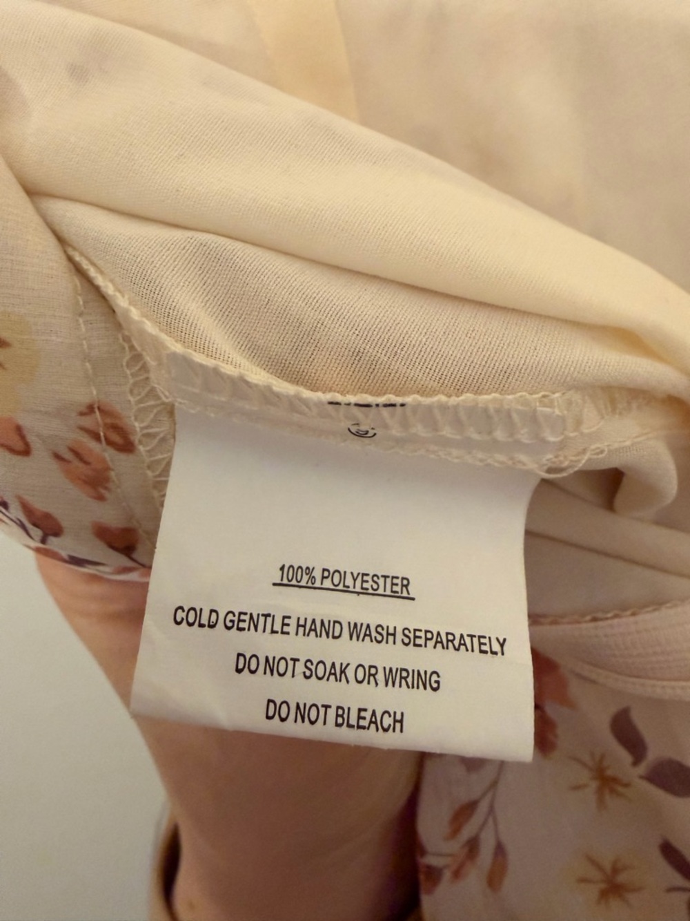 Tiered Floral Chiffon Skort in Cream and Brown - Picture 6 of 7